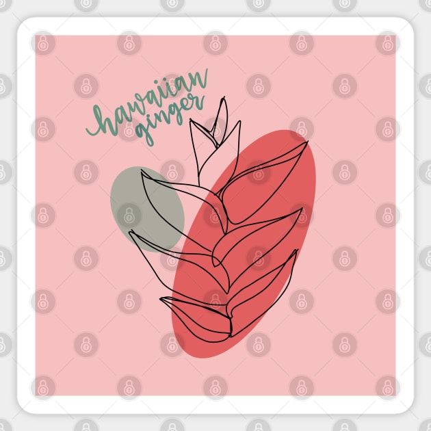 Hawaiian Ginger Sticker by lyndsiemark